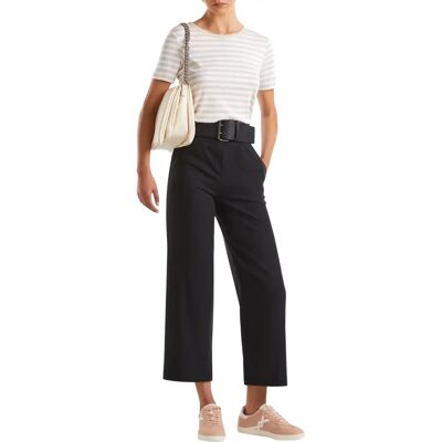 Benetton Modèle: Pantalon Cropped - Mélange de Viscose Durable Benetton Modèle: Pantalon Cropped - Mélange de Viscose Durable