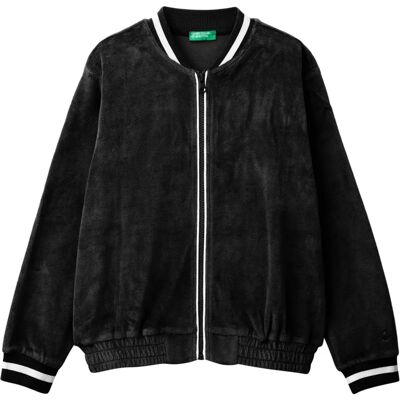 Benetton Barns Hoodie med Dragkedja i Chenille - Hoodie Benetton Barns Hoodie med Dragkedja i Chenille - Hoodie