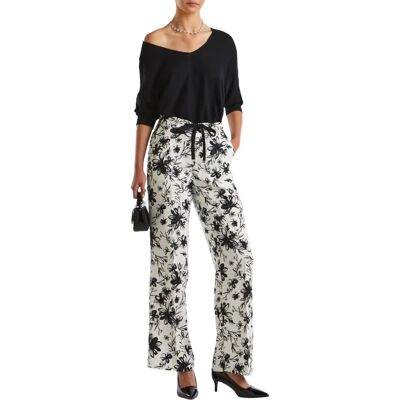 Benetton Modell Gemusterte Viskosehose - Damen Benetton Modell Gemusterte Viskosehose - Damen