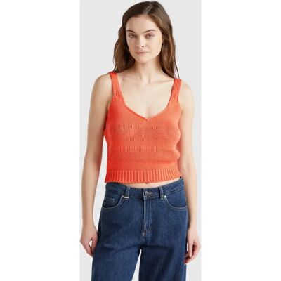 Benetton Modèle Décontracté en Coton - Débardeur Benetton Modèle Décontracté en Coton - Débardeur