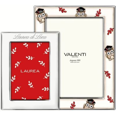 Valenti Argenti Personalisierter Abschlussrahmen für 2 Fotos mit Eule Valenti Argenti Personalisierter Abschlussrahmen für 2 Fotos mit Eule