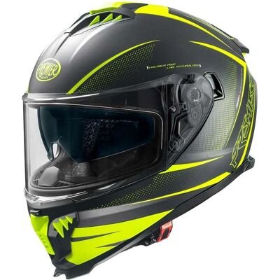 Casque intégral Premier Typhoon FR Y9 - Noir mat / Jaune - ECE 22.06 - Publicité Casque intégral Premier Typhoon FR Y9 - Noir mat / Jaune - ECE 22.06 - Publicité