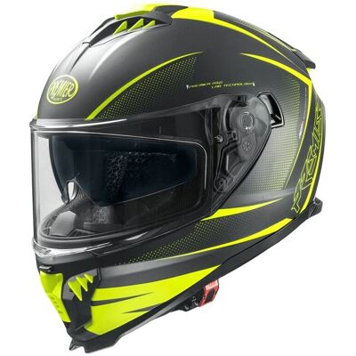 Casque Intégral Premier Typhoon FR Y9 - Noir Mat / Jaune, XL - Publicité Casque Intégral Premier Typhoon FR Y9 - Noir Mat / Jaune, XL - Publicité