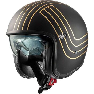 Premier Vintage Ex Gold Chromed BM - Casque - Noir Mat/Or - Style vintage - Publicité Premier Vintage Ex Gold Chromed BM - Casque - Noir Mat/Or - Style vintage - Publicité