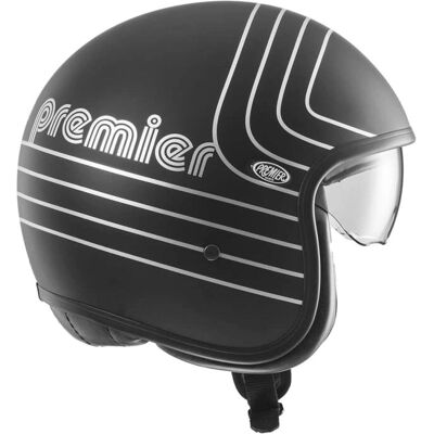 Casco Vintage Ex Silver Chromed BM Premier - Nero Opaco/Argento - Casco Casco Vintage Ex Silver Chromed BM Premier - Nero Opaco/Argento - Casco