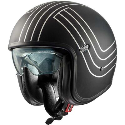 Premier Vintage Ex Silver Chromed Bm - Nero opaco/Argento - Casco Premier Vintage Ex Silver Chromed Bm - Nero opaco/Argento - Casco