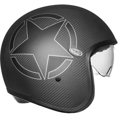 Casque Moto Vintage Star Carbon - ECE 22.06 - Publicité Casque Moto Vintage Star Carbon - ECE 22.06 - Publicité