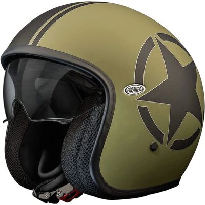 Casque Ouvert Vintage Star Premier - Style Vintage, CE ECE 22-06, Léger - Publicité Casque Ouvert Vintage Star Premier - Style Vintage, CE ECE 22-06, Léger - Publicité