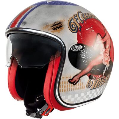 Premier Vintage Helm mit abnehmbarem Innenvisier - Helm Premier Vintage Helm mit abnehmbarem Innenvisier - Helm