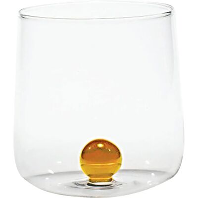 Set di Bicchieri in Borosilicato Zafferano - 6 Pezzi con Base Colorata Set di Bicchieri in Borosilicato Zafferano - 6 Pezzi con Base Colorata