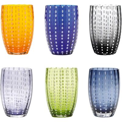 Set di Bicchieri Perla di Zafferano - Colori Vari Set di Bicchieri Perla di Zafferano - Colori Vari