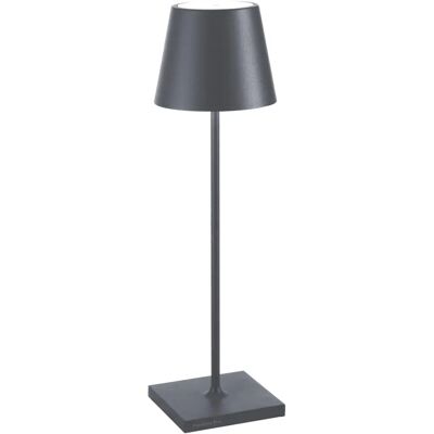 Lampe de table LED rechargeable Zafferano Poldina Pro - Gris foncé - Publicité Lampe de table LED rechargeable Zafferano Poldina Pro - Gris foncé - Publicité