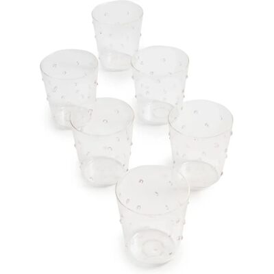 Set di 6 bicchieri d'acqua rosa Zafferano - Vetro Set di 6 bicchieri d'acqua rosa Zafferano - Vetro