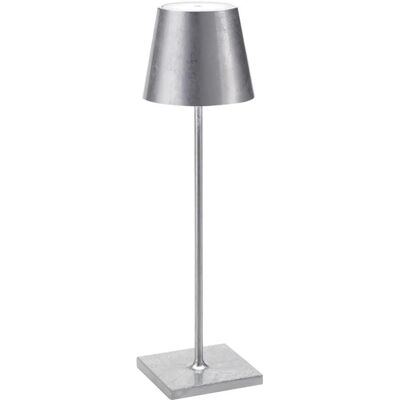 ZAFFERANO Silberblatt Poldina Pro Kabellose wiederaufladbare LED Tischlampe ZAFFERANO Silberblatt Poldina Pro Kabellose wiederaufladbare LED Tischlampe