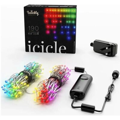 Twinkly - 190 LED Icicle - Red Green Blue - L9m - Lights Twinkly - 190 LED Icicle - Red Green Blue - L9m - Lights