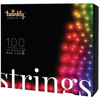 Twinkly Brand Twinkly Strings 100 RGB Smart App Controlled Lights - String Lights Twinkly Brand Twinkly Strings 100 RGB Smart App Controlled Lights - String Lights