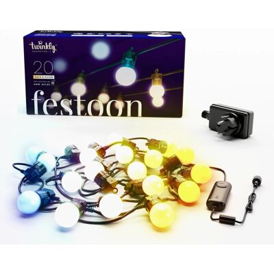 Smart trädgårdsfestoon Twinkly - 20 LED, App-kontroll, Inomhus/Utomhus Smart trädgårdsfestoon Twinkly - 20 LED, App-kontroll, Inomhus/Utomhus