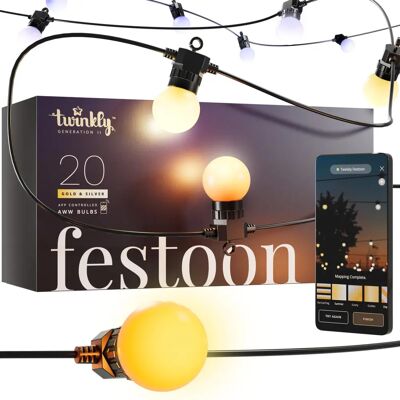 Twinkly G45 LED Bulb Lights - 10M, App-Controlled Twinkly G45 LED Bulb Lights - 10M, App-Controlled