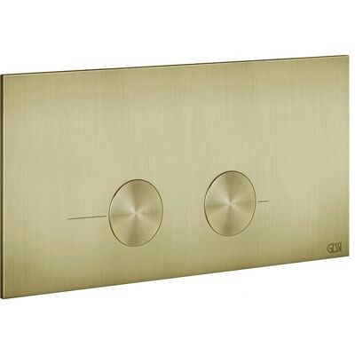 Gessi Modell 54621 Gebürstete Messing Betätigungsplatte - Spülplatte Gessi Modell 54621 Gebürstete Messing Betätigungsplatte - Spülplatte