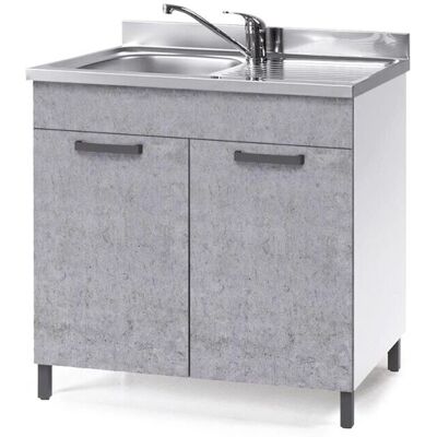 Webmarketpoint Mobili da cucina Cemento Grigio - 2 ante - H85x80x50 Webmarketpoint Mobili da cucina Cemento Grigio - 2 ante - H85x80x50