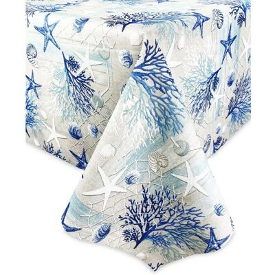 TEX FAMILY - Resinata - Coralli Blu - Tablecloth TEX FAMILY - Resinata - Coralli Blu - Tablecloth