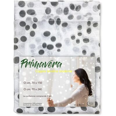 TEX FAMILY - Primavera Grigio - 70x150 - Grigio - Curtain pair TEX FAMILY - Primavera Grigio - 70x150 - Grigio - Curtain pair