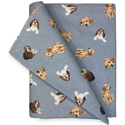TEX FAMILY - Cani grigio scuro 140x360 - Grey dog print - Tablecloth TEX FAMILY - Cani grigio scuro 140x360 - Grey dog print - Tablecloth