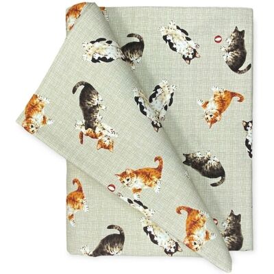 TEX FAMILY - Gattini Beige 140x180 - Cotone - 140x180 cm - Tovaglia TEX FAMILY - Gattini Beige 140x180 - Cotone - 140x180 cm - Tovaglia