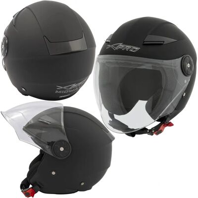 A-PRO - Jet City - Noir Mat - Double visière - Helmet - Publicité A-PRO - Jet City - Noir Mat - Double visière - Helmet - Publicité