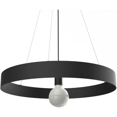 Lumicom Lampada Soffitto - 60cm Metallo Nero Opaco E27 Max 42W Lumicom Lampada Soffitto - 60cm Metallo Nero Opaco E27 Max 42W