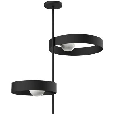 Lumicom Modello 2XE27 max 42W Metallo Nero - Plafoniera Lumicom Modello 2XE27 max 42W Metallo Nero - Plafoniera