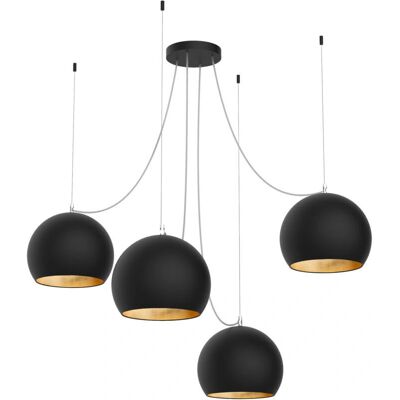 Lampada a sospensione Lumicom Joe - Metallo, 25cm, Bianco/Foglia rame Lampada a sospensione Lumicom Joe - Metallo, 25cm, Bianco/Foglia rame