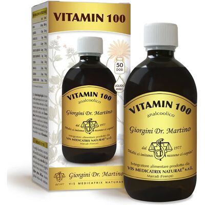 Dr. Giorgini Vitamina 100 - Suplemento multivitamínico - 500ml Dr. Giorgini Vitamina 100 - Suplemento multivitamínico - 500ml