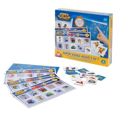 Giochi Preziosi Super Wings - Super Memo 3 in 1 Gioco da Tavolo Educativo Giochi Preziosi Super Wings - Super Memo 3 in 1 Gioco da Tavolo Educativo