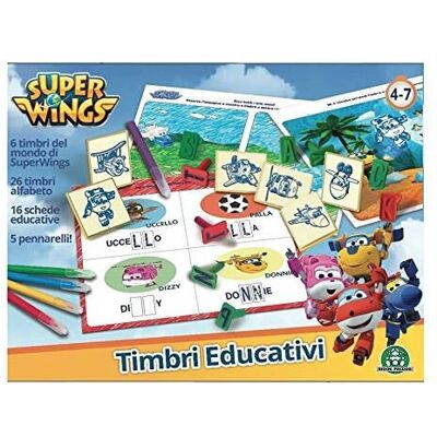 Giochi Preziosi UPW26000 - Giocattolo Educativo - Set di Timbri con Super Wings Giochi Preziosi UPW26000 - Giocattolo Educativo - Set di Timbri con Super Wings