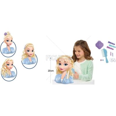 Tête de Style Elsa La Reine des Neiges 2 - Accessoire poupée Tête de Style Elsa La Reine des Neiges 2 - Accessoire poupée