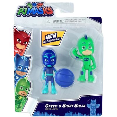 PJ Masks Gekko & Night Ninja Action Figures - Series 2 PJ Masks Gekko & Night Ninja Action Figures - Series 2