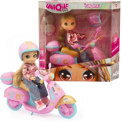 GP TOYS Amy 25cm Pop met Unieke Ogen & Scooter - Pop GP TOYS Amy 25cm Pop met Unieke Ogen & Scooter - Pop