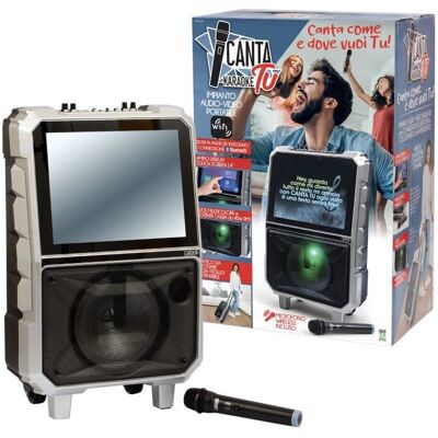 Trådlöst Karaoke System Giochi Preziosi med 14" Pekskärm - Svart/Grå Trådlöst Karaoke System Giochi Preziosi med 14" Pekskärm - Svart/Grå