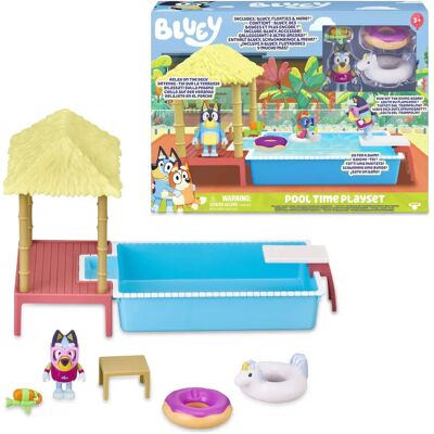 Playset Bluey Temps de Piscine - Avec accessoires et figurine Playset Bluey Temps de Piscine - Avec accessoires et figurine