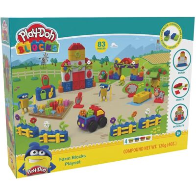 Set Fattoria Play Doh Bloks di Grandi Giochi - 83 Pezzi Set Fattoria Play Doh Bloks di Grandi Giochi - 83 Pezzi