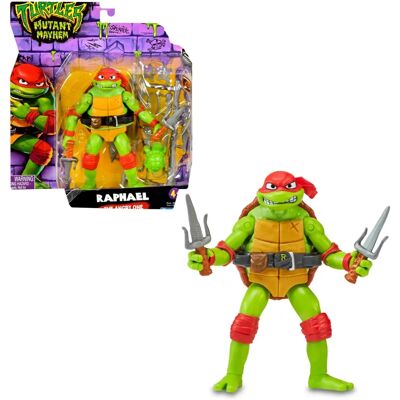 Figura Raphael Tartarughe Ninja Articolata - 12cm con Accessori Figura Raphael Tartarughe Ninja Articolata - 12cm con Accessori