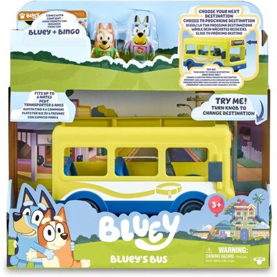 Juguete de Autobús Escolar Multicolor Bluey - 2 Figuras Juguete de Autobús Escolar Multicolor Bluey - 2 Figuras