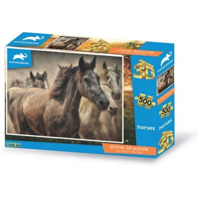 Puzzle Animal Planet Prime 3D Cavalli 500 pz - 61x46 Puzzle Animal Planet Prime 3D Cavalli 500 pz - 61x46