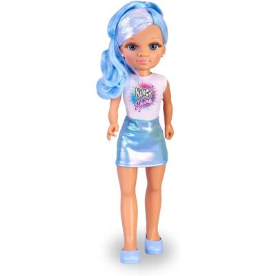 FAMOSA Nancy Shine Pop - Blau Metalen, Lang haar, Modieuze jurk FAMOSA Nancy Shine Pop - Blau Metalen, Lang haar, Modieuze jurk
