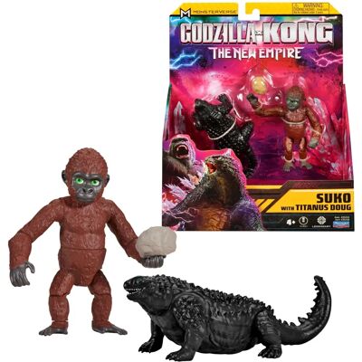 Playmates Toys Godzilla x Kong: Das neue Imperium 8cm Suki mit Titanus Doug Figuren - Action Figur Playmates Toys Godzilla x Kong: Das neue Imperium 8cm Suki mit Titanus Doug Figuren - Action Figur