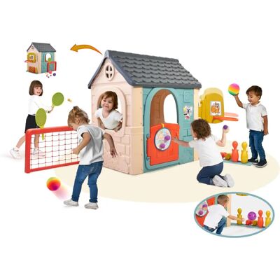 Domek do zabawy Feber - Kolorowy - 6 Aktywności - 232x124x138cm Domek do zabawy Feber - Kolorowy - 6 Aktywności - 232x124x138cm