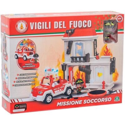 Giochi Preziosi Feuerwehr-Playset mit brennendem Gebäude - Rettungsmission Giochi Preziosi Feuerwehr-Playset mit brennendem Gebäude - Rettungsmission