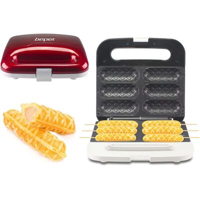 Beper P101CUD100 - Rojo - Máquina para Waffles Beper P101CUD100 - Rojo - Máquina para Waffles