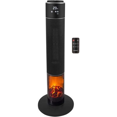 BEPER Keramischer Turmheizer - Fernbedienung, 8h Timer, LED-Flammeneffekt BEPER Keramischer Turmheizer - Fernbedienung, 8h Timer, LED-Flammeneffekt